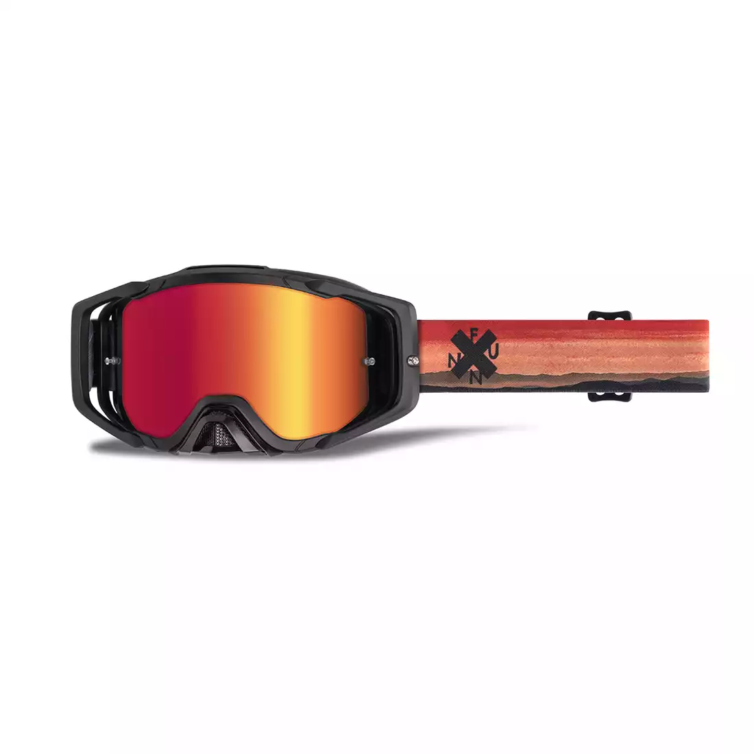 FUNN SOLJAM cyklistické okuliare s vymeniteľnými sklami čierna bezfarebná / červená