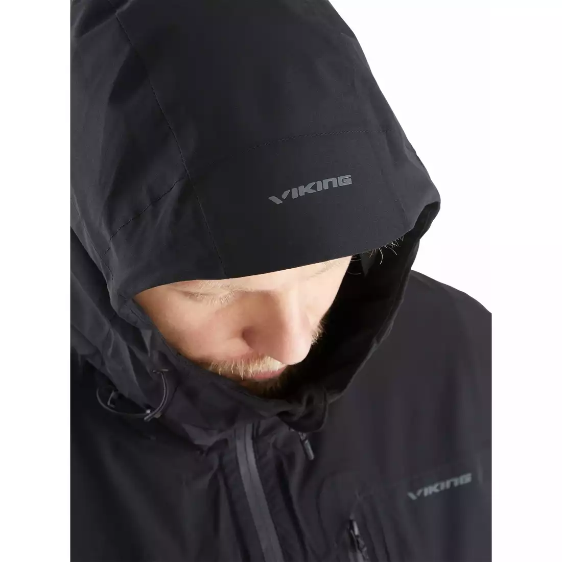 Pánska bunda do dažďa Viking Trek Pro Man 700/23/0905 čierna