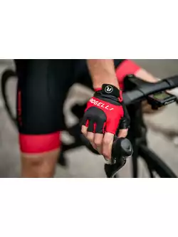 ROGELLI ARIOS 2 Pánske cyklistické rukavice, čierno-červené