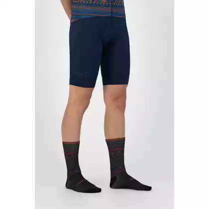 ROGELLI AZTEC Cyklistické ponožky, čierne a oranžové