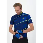 ROGELLI BUZZ Pánske cyklistické rukavice, modrá a žltá
