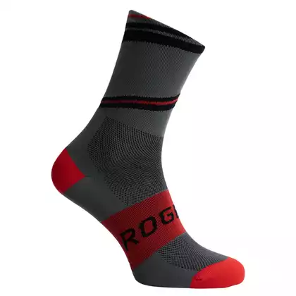 ROGELLI BUZZ Športové ponožky, šedo-červená