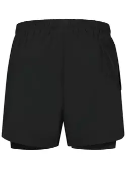 ROGELLI ESSENTIAL pánske bežecké šortky 2v1, čierne