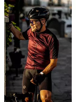ROGELLI EXPLORE pánsky cyklistický dres, gaštanové