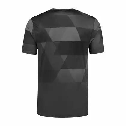 ROGELLI GEOMETRIC Pánske bežecké tričko, čierne