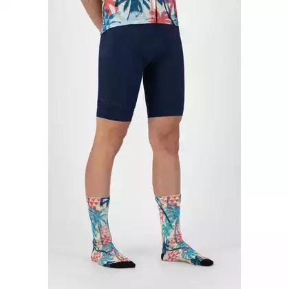 ROGELLI HAWAII Cyklistické ponožky, modré a ružové