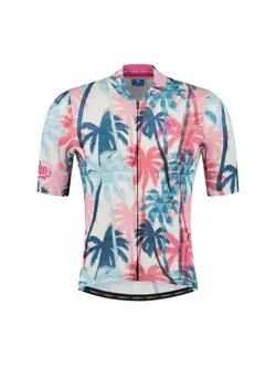 ROGELLI HAWAII pánske cyklistické tričko, modro-ružová