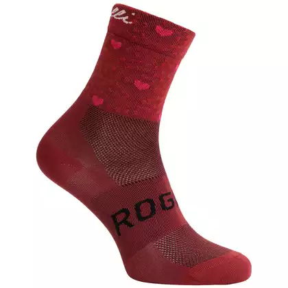 ROGELLI HEARTS Dámske bordové ponožky, gaštanové