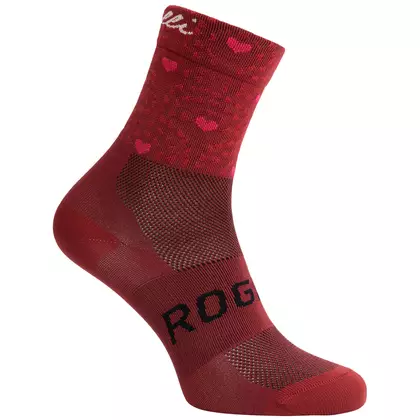 ROGELLI HEARTS Dámske športové ponožky, gaštanové