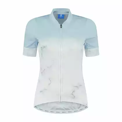 ROGELLI MARBLE Dámsky cyklistický dres, bielo-modrý