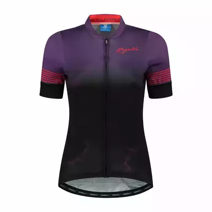 ROGELLI MARBLE Dámsky cyklistický dres, čierno-fialový