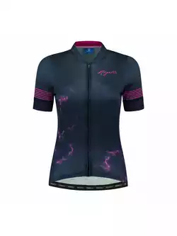 ROGELLI MARBLE Dámsky cyklistický dres námorníckej modrej a ružovej