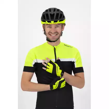 ROGELLI PHOENIX 2 Pánske cyklistické rukavice, Fluo
