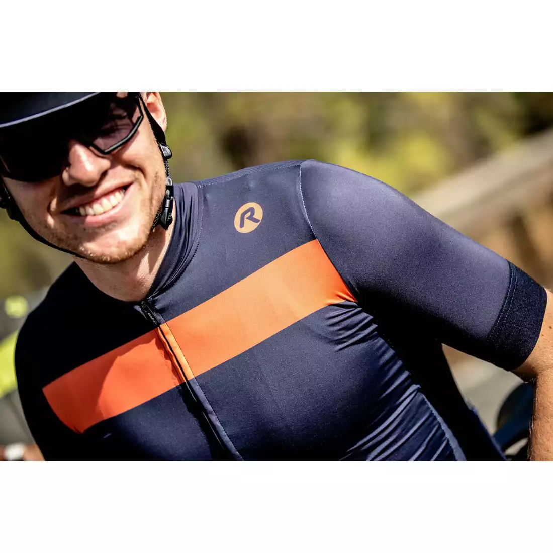 ROGELLI PRIME pánsky cyklistický dres modrá oranžová