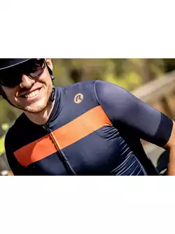 ROGELLI PRIME pánsky cyklistický dres modrá oranžová