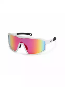 ROGELLI RECON Športové okuliare s vymeniteľnými sklami, biele