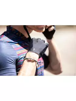 ROGELLI SOLID Pánske cyklistické rukavice, čierne