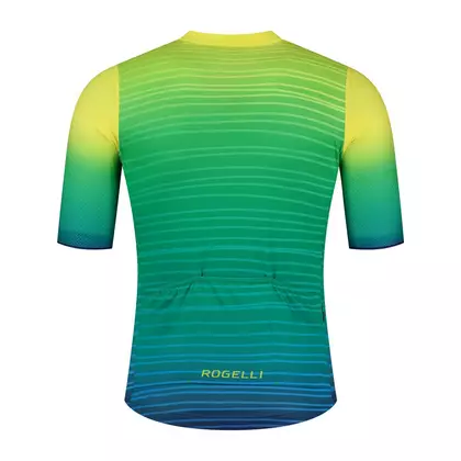 ROGELLI SURF pánske cyklistické tričko, zeleno-žltá