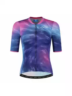 ROGELLI TIE DYE Dámsky cyklistický dres, modro-ružový