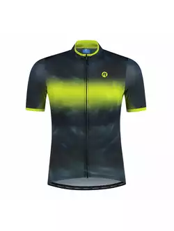 ROGELLI TIE DYE Pánsky cyklistický dres, zelený a žltý