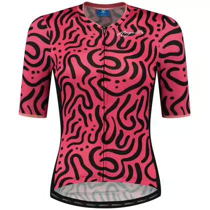 Rogelli ABSTRACT dámsky cyklistický dres, ružová a čierna