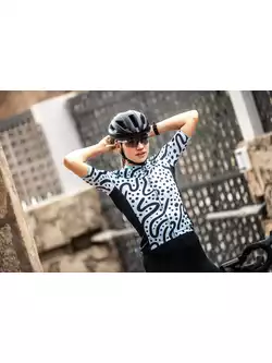 Rogelli ABSTRACT dámsky cyklistický dres, tyrkysovo-čierne