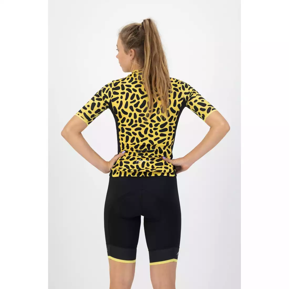 Rogelli ABSTRACT dámsky cyklistický dres, žlto-čierna