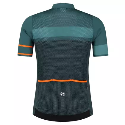 Rogelli BLOCK pánsky cyklistický dres, zeleno-oranžová
