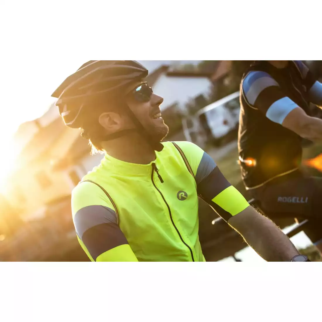 Rogelli CORE pánska cyklistická vesta, fluórovo žltá