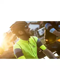 Rogelli CORE pánska cyklistická vesta, fluórovo žltá