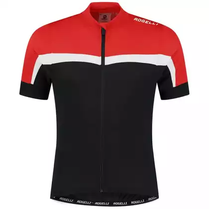 Rogelli COURSE pánsky cyklistický dres, čierna a červená