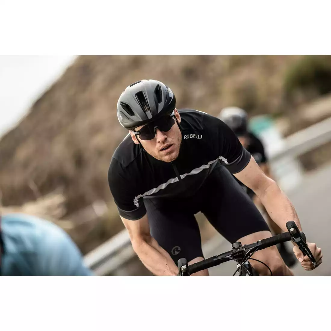 Rogelli COURSE pánsky cyklistický dres, šedo-čierna