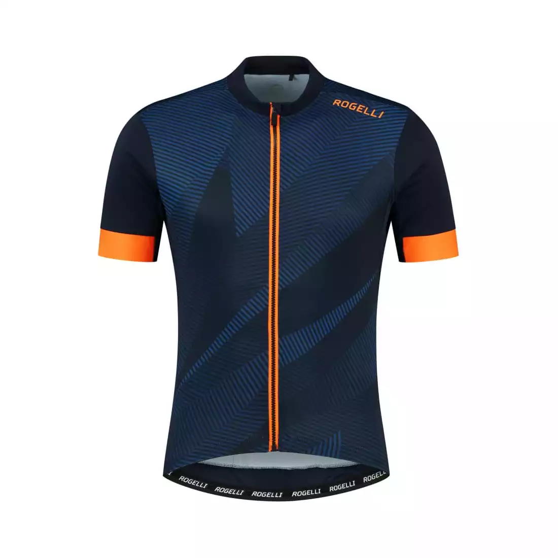 Rogelli DUSK pánsky cyklistický dres, modro-oranžová
