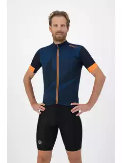 Rogelli DUSK pánsky cyklistický dres, modro-oranžová