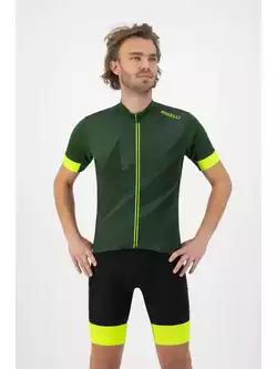 Rogelli DUSK pánsky cyklistický dres, zeleno-žltá