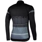 Rogelli HYDRO nepremokavý pánsky cyklistický dres s dlhým rukávom, čierna a sivá