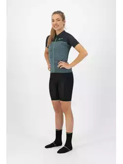 Rogelli MELANGE dámsky cyklistický dres, námornícka modrá a tyrkysová