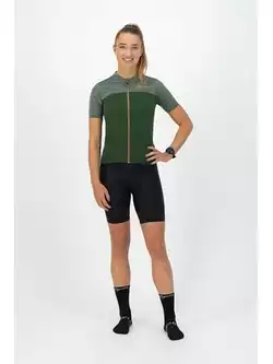 Rogelli MELANGE dámsky cyklistický dres, zeleno-oranžová