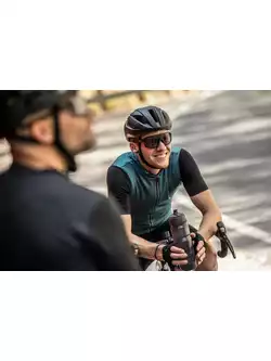 Rogelli MELANGE pánsky cyklistický dres, tyrkysovo-čierne