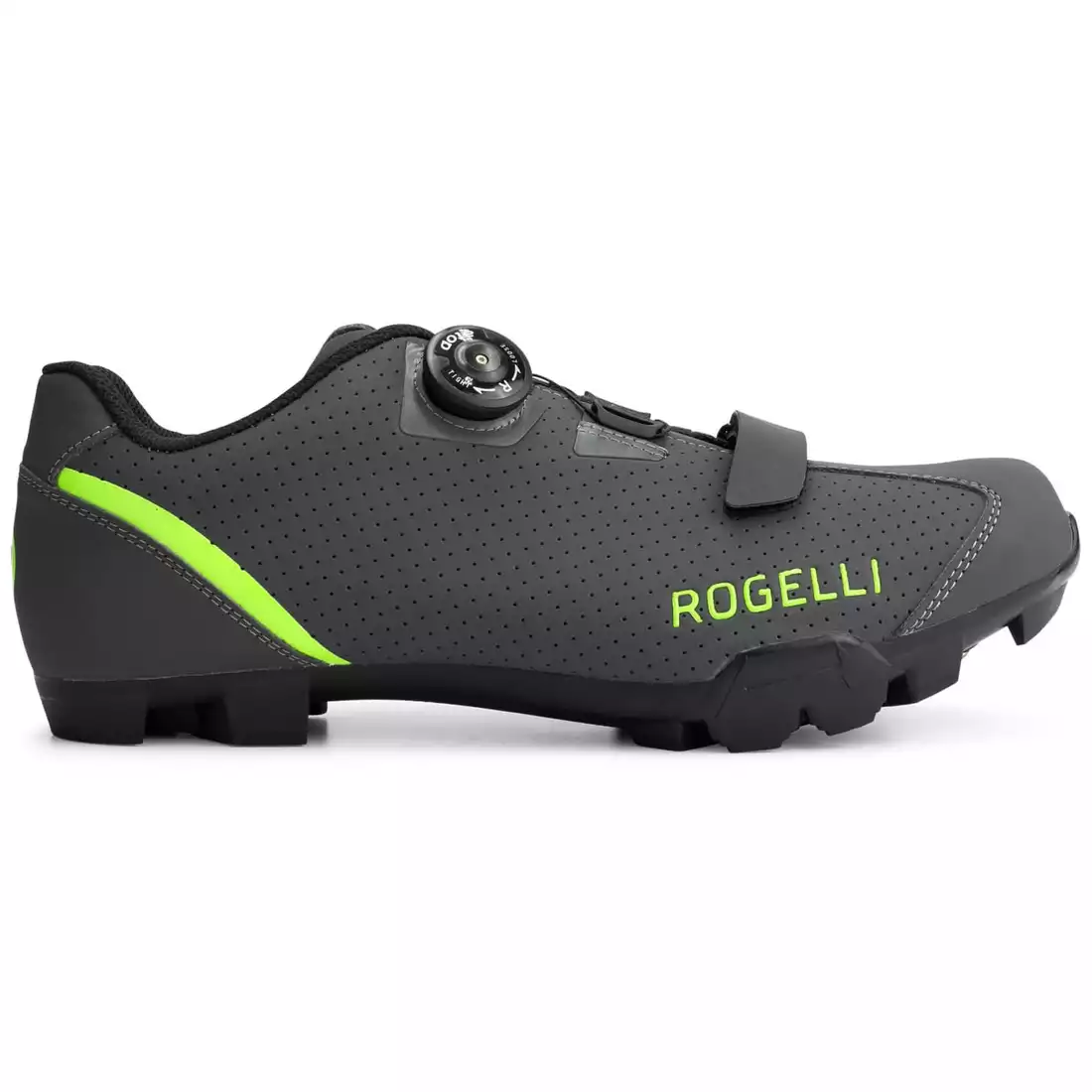 Rogelli MTB R400X pánske MTB cyklistické topánky, šedo-fluórová žltá