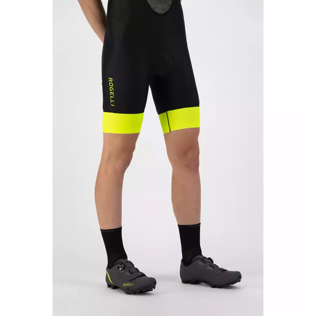 Rogelli MTB R400X pánske MTB cyklistické topánky, šedo-fluórová žltá