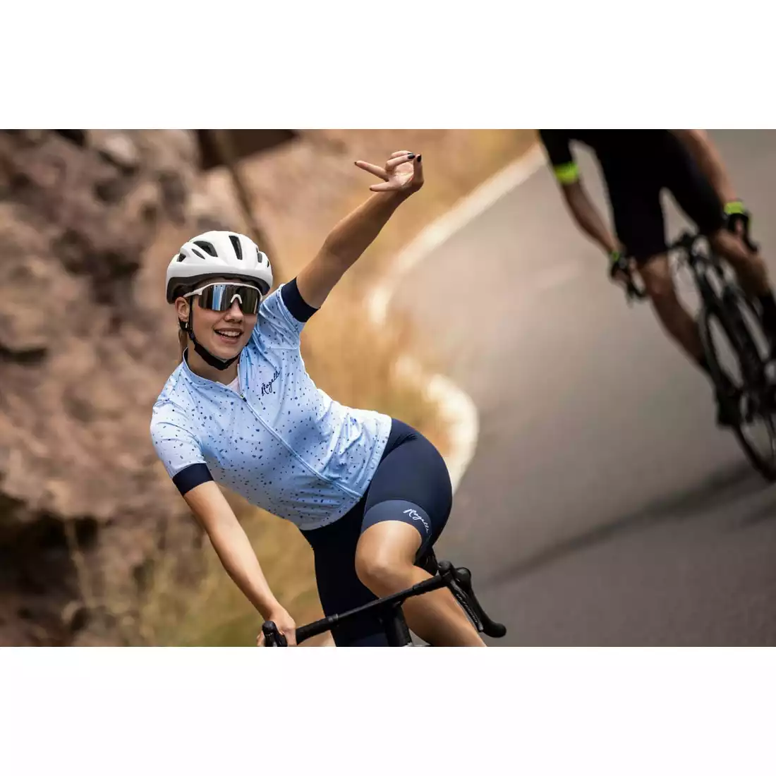 Rogelli TERRAZZO dámsky cyklistický dres, Modrá