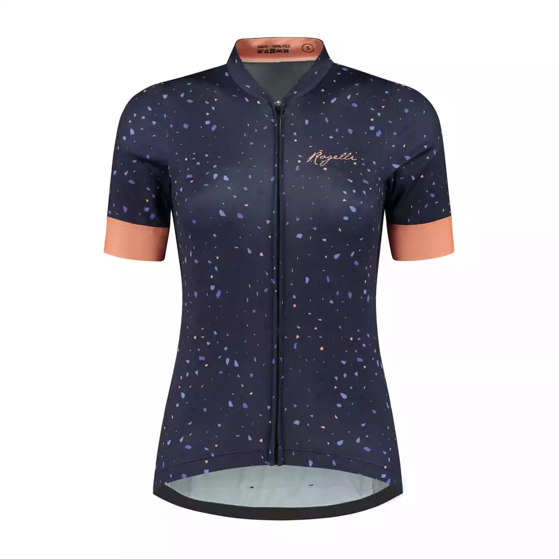 Rogelli TERRAZZO dámsky cyklistický dres, fialovo-koralový