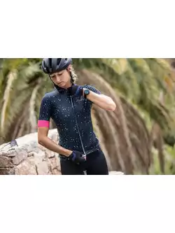 Rogelli TERRAZZO dámsky cyklistický dres, námornícka modrá a ružová
