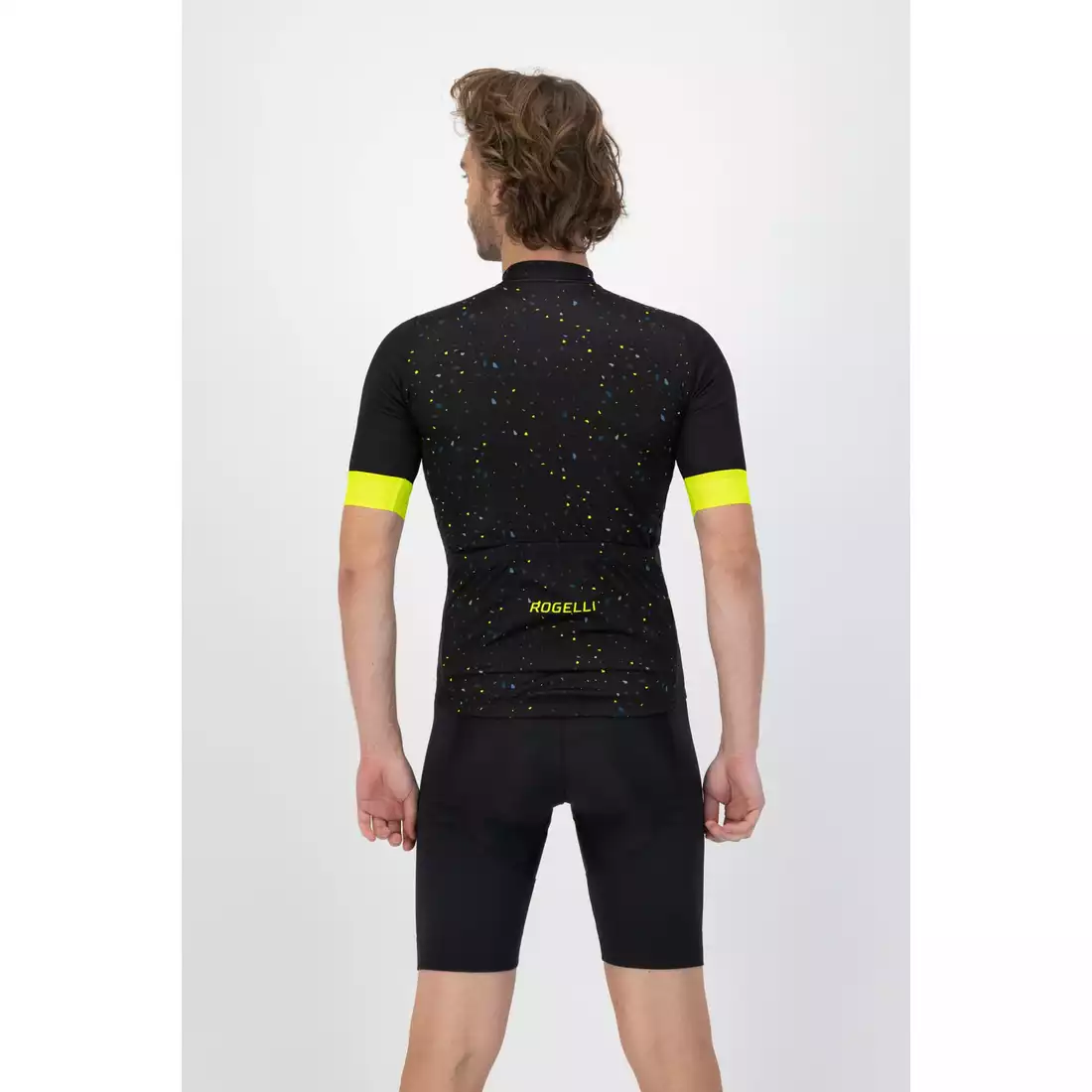 Rogelli TERRAZZO pánsky cyklistický dres, čierna a žltá