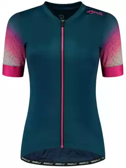 Rogelli WAVES dámsky cyklistický dres, námornícka modrá a ružová