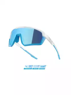 FORCE APEX Športové okuliare, biele a sivé
