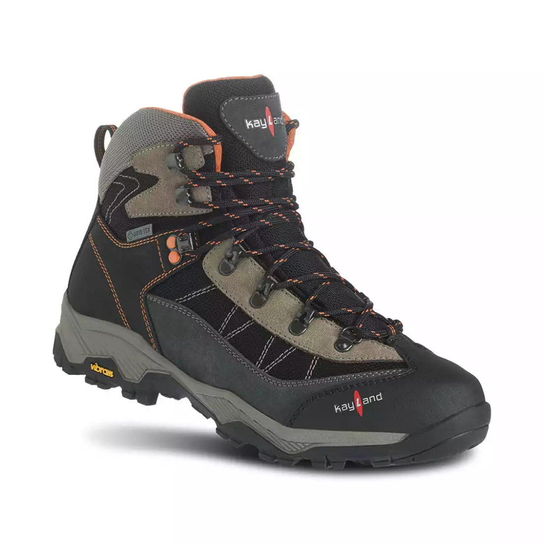 KAYLAND TAIGA GTX Pánske trekingové topánky, GORE-TEX, VIBRAM, čierna a oranžová