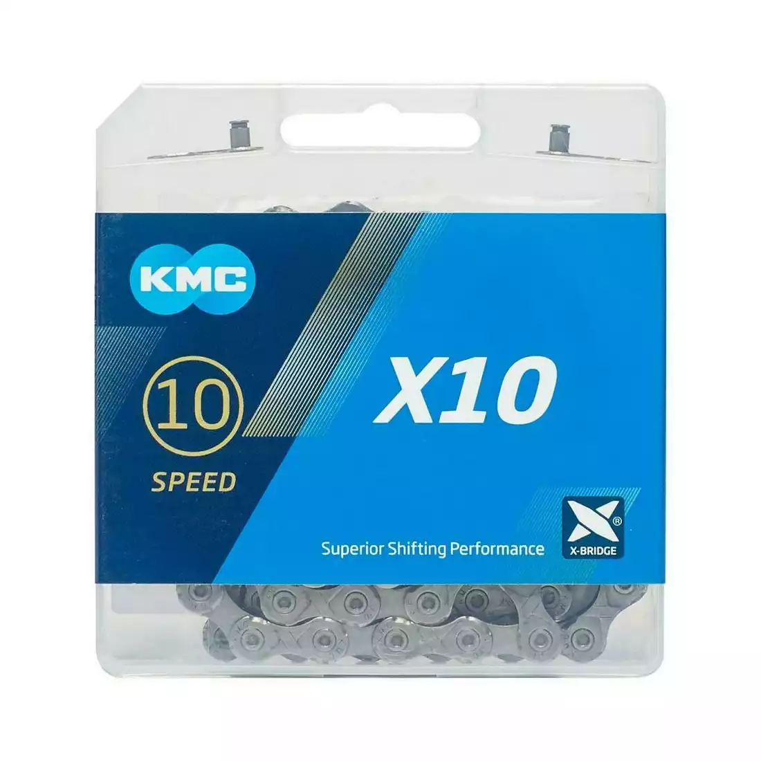 KMC X10 Reťaz na bicykel 10-rýchlostná, 114 článkov, Šedá