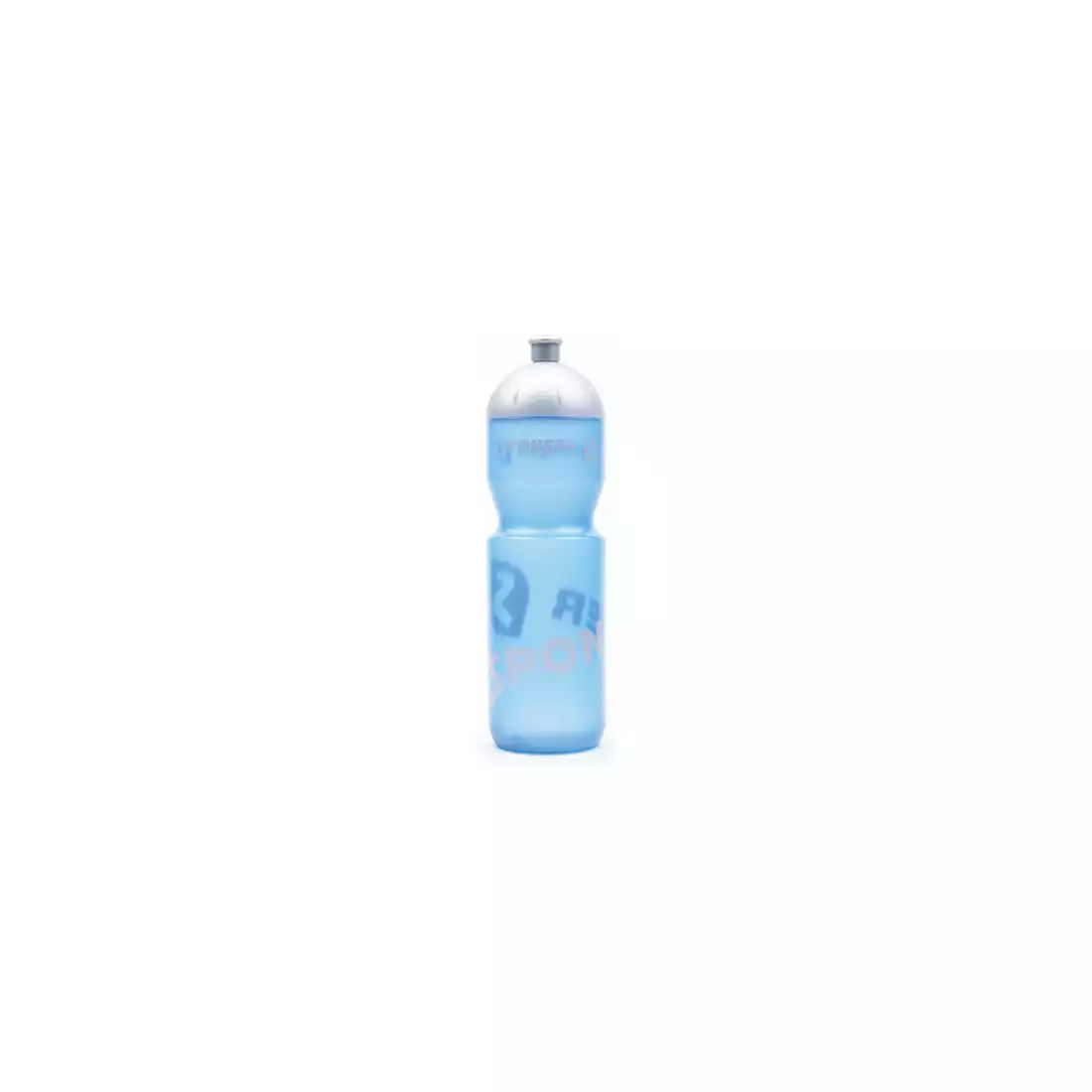 SPONSER NETTO cyklistická fľaša na vodu 750 ml, transparentná modrá/strieborná